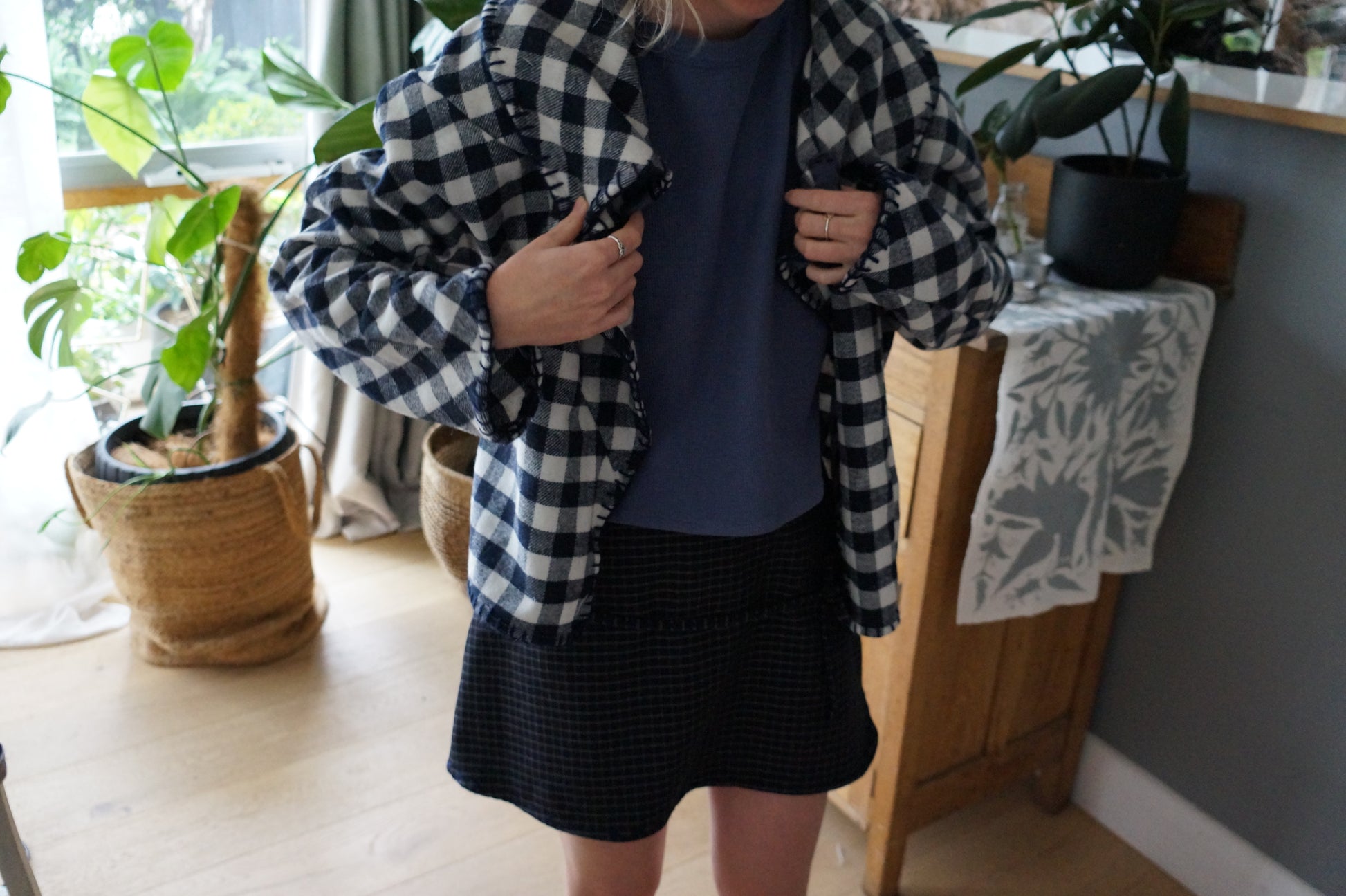 Bobby Jacket - Navy & White