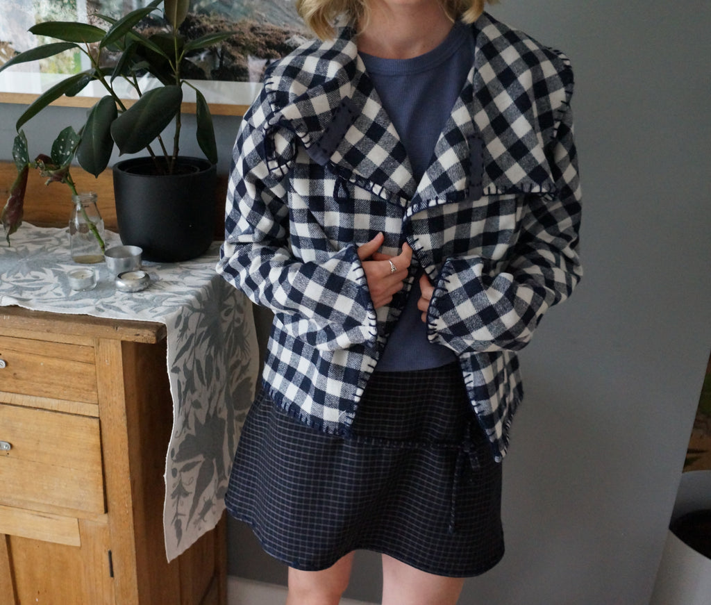 Bobby Jacket - Navy & White