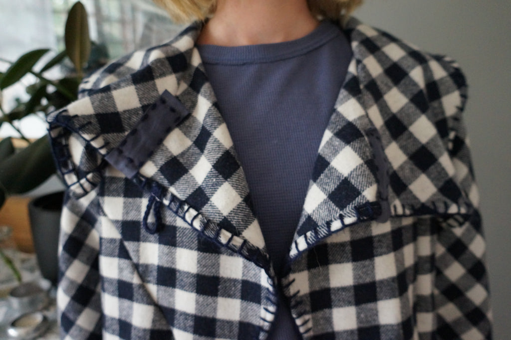 Bobby Jacket - Navy & White