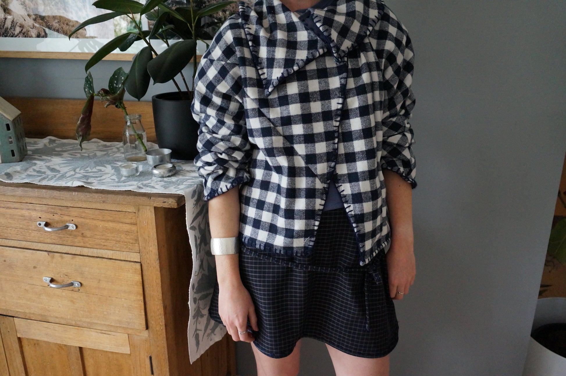 Bobby Jacket - Navy & White