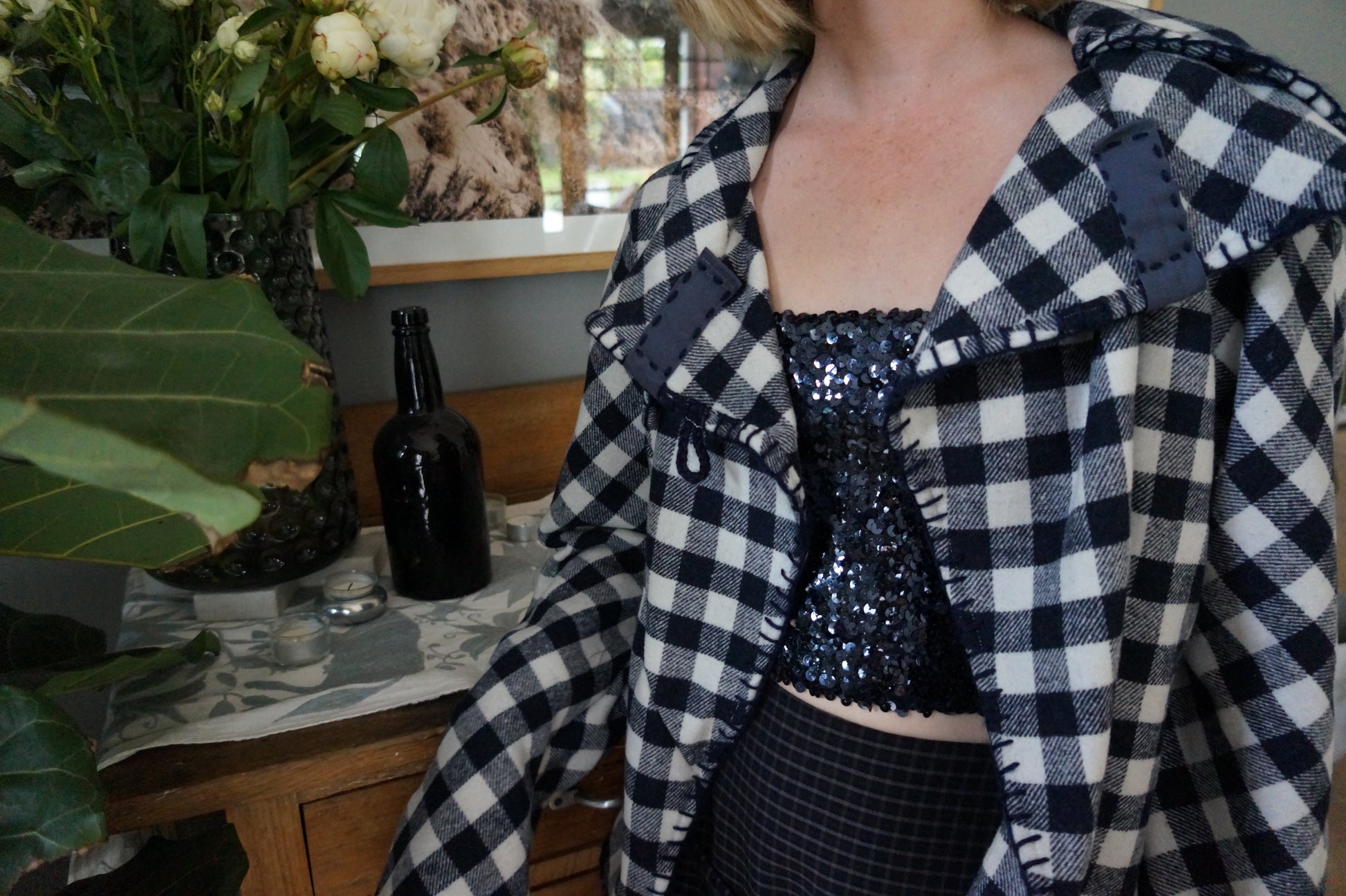 Bobby Jacket - Navy & White