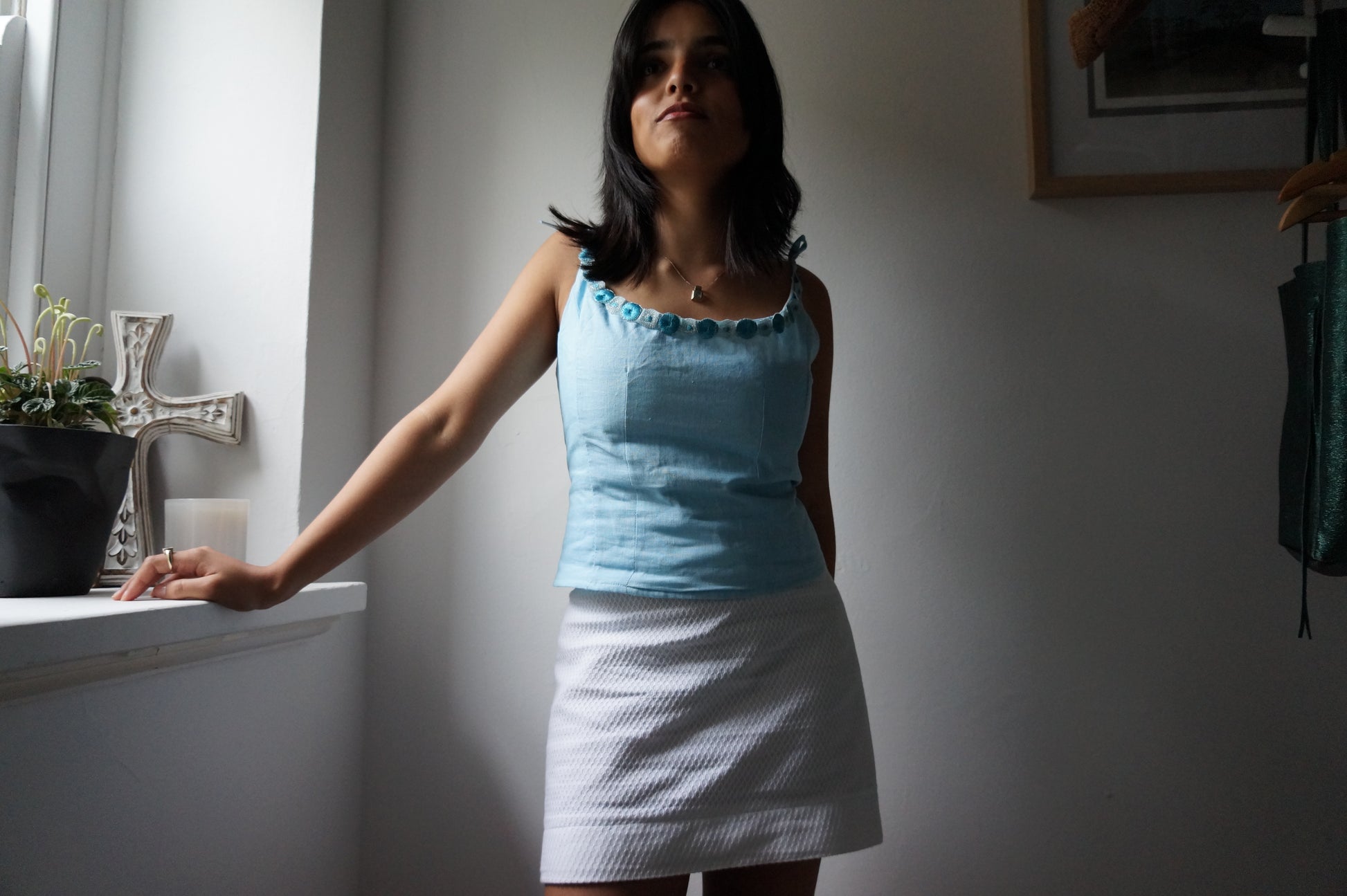 Vik Textured Mini Skirt