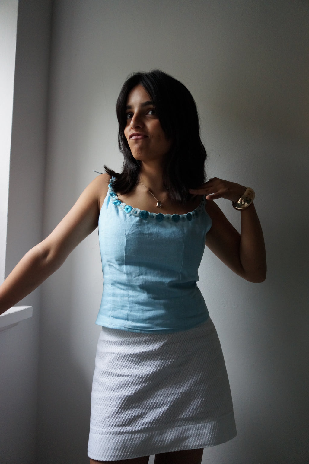 Vik Textured Mini Skirt