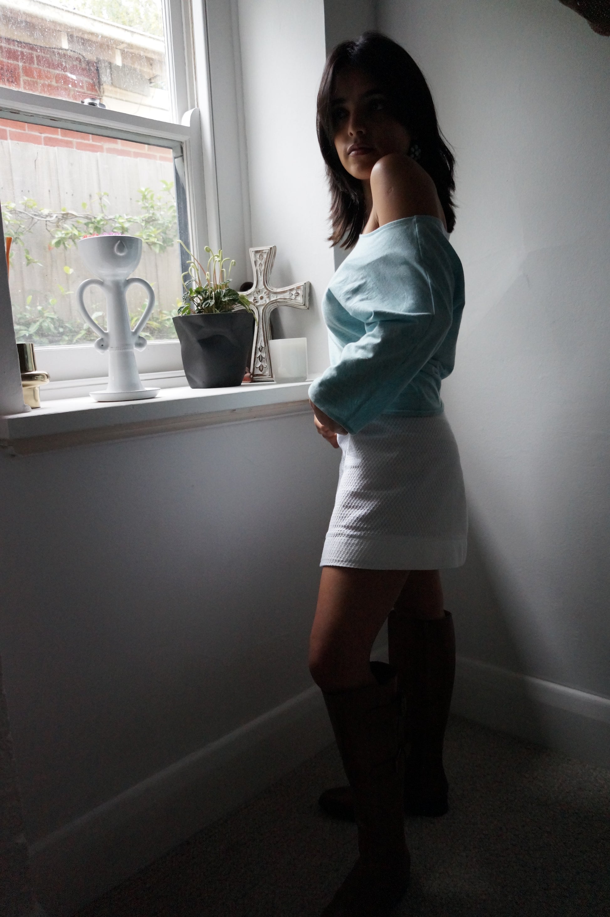 Vik Textured Mini Skirt