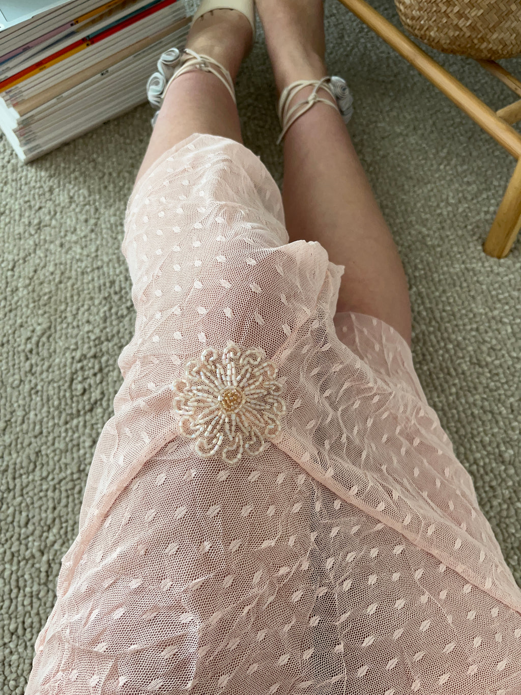 Carrie Midi Skirt - PEACH